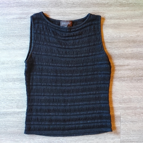 EPISODE Black Sheer Vintage Tank Top - Picture 2 of 6